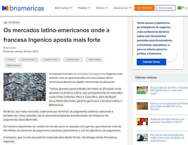 Os mercados latino-americanos onde a francesa Ingenico aposta mais forte